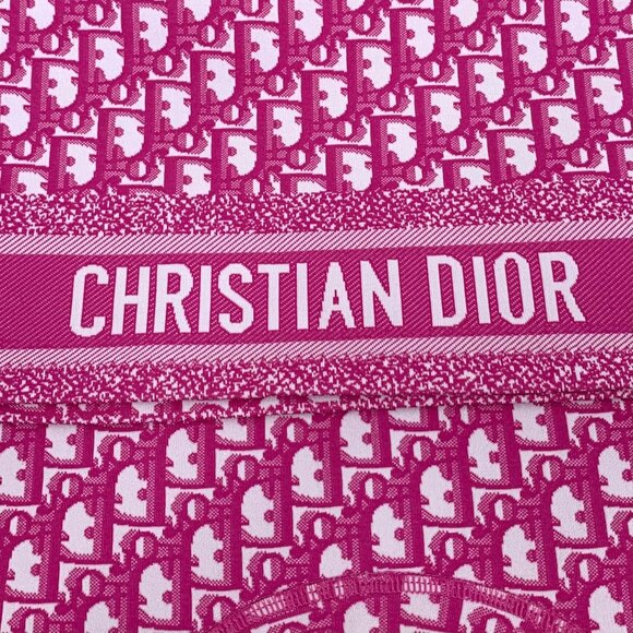 Dior Pink logo jacquard full-print cotton crewneck T-shirt - Picture 5 of 9